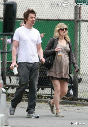 Ethan Hawke et Ryan Shawhugues à West Village, New York, le 31/05/08