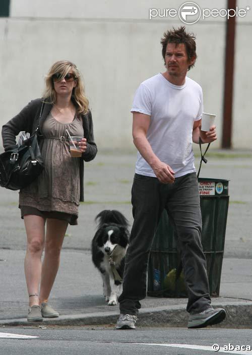 Ethan Hawke et Ryan Shawhugues à West Village, New York, le 31/05/08
