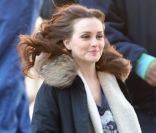 Leighton Meester sur le tournage de Gossip Girl le 6 février 2012