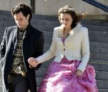Leighton Meester et Penn Badgley plus complices que jamais lors du tournage de Gossip Girl<br />