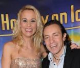Élodie Gossuin et Philippe Candeloro lors de la première d'Holliday On Ice 'Speed' au Zenith de Paris le jeudi 9 février 2012
