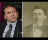 Nicolas Cage affirme qu'il n'est pas un vampire sur le plateau de David Letterman, le 10 février 2012.