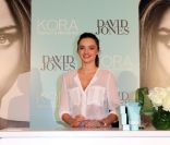 Miranda Kerr lors de la présentation de sa marque de cosmétiques à Sydney