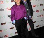 David Marks et Al Jardine des Beach Boys lors de la soirée EMI après les Grammy Awards, dans les locaux de Capitol Records à Los Angeles, le 12 février 2012.