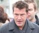 Benjamin Castaldi lors des obsèques de Jean-Pierre Spiero en l'église protestante de Saint-Maur-des-Fossés, vendredi 17 février 2012