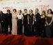 Angelina Jolie et son équipe lors de la projection du son film Au pays du sang et du miel à Sarajevo le 15 février 2012