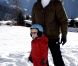 En vacances à Verbier (Suisse), le prince Philippe, la princesse Mathilde et leurs quatre enfants (Elisabeth, Gabriel, Emmanuel, Eléonore) ont pris la pose le 20 février 2012.