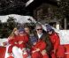 En vacances à Verbier (Suisse), le prince Philippe, la princesse Mathilde et leurs quatre enfants (Elisabeth, Gabriel, Emmanuel, Eléonore) ont pris la pose le 20 février 2012.