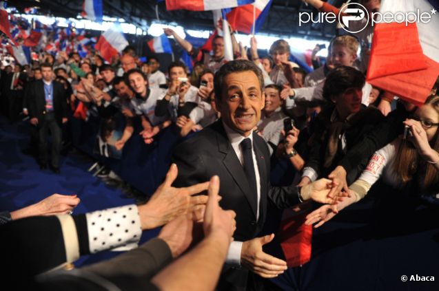 Nicolas Sarkozy lors de son meeting de Villepinte le 11 mars 2012