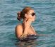  Beyonce, une sublime naiade, lorsqu'elle se baigne à Saint-Barthelemy le 9 avril 2012, en vacances avec Hey-Z et leur petite Blue Ivy.  