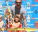 Avec bonheur, Christian Audigier fête l'anniversaire de son fils Rocco dans son ranch de Topanga Canyon, à Malibu le 29 avril 2012