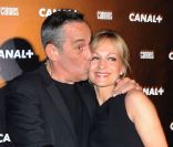 Thierry Ardisson et sa chérie Audrey Crespo-Mara à la Canal Plus Party au Suquet, dans le cadre du 65ème Festival de Cannes, le 18 mai 2012