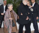 Emmanuelle Riva et Michael Haneke lors du photocall de <em>Amour</em>, durant le Festival de Cannes le 20 mai 2012