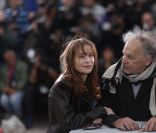 Isabelle Huppert et Jean-Louis Trintignant pendant la présentation du film <em>Amour</em>, à Cannes le 20 mai 2012