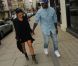 Kanye West et Kim Kardashian sortent de leur hôtel Athaneaum pour aller au restaurant Hakkasan, le 20 mai 2012 à Londres