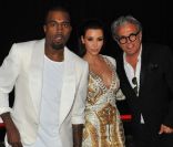 Kanye West, Kim Kardashian et Giuseppe Zanotti lors de l\'avant-première du film Cruel Summer à Cannes, le 23 mai 2012.