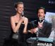 Adrien Brody et Eva Herzigova, joli duo pour animer les ébats durant la vente aux enchères du gala de l'amfAR à l'hôtel du Cap Eden Roc. Cap d'Antibes, le 24 mai 2012.