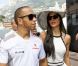 Lewis Hamilton et Nicole Scherzinger dans le paddock du Grand Prix de Monaco le 27 mai 2012