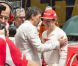 Antonio Banderas et Fernando Alonso dans le paddock du Grand Prix de Monaco le 27 mai 2012