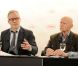 Thierry Frémaux, délégué général, et Gilles Jacob, président, lors de la conférence de presse du Festival de Cannes 2012