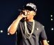 Jay-Z sur la scène de Bercy pour le Watch The Throne Tour, à Paris, le 1er juin 2012.