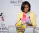 Digne, Michelle Obama lors d'une l'annonce de l'engagement de Walt Disney, dans la lutte contre l'obésité, à Washington le 5 juin 2012