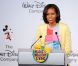 Michelle Obama lors d'une l'annonce de l'engagement de Walt Disney, dans la lutte contre l'obésité, à Washington le 5 juin 2012
