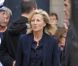 Claire Chazal lors des obsèques de Thierry Roland le 21 juin 2012 en l'église Sainte-Clotilde à Paris
