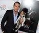 Uggie et Jean Dujardin en février 2012 à Los Angeles