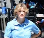 Reese Witherspoon, enceinte, sur le tournage de Devil's knot, à Atlanta, le 26 juin 2012