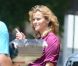 Reese Witherspoon, enceinte, sur le tournage de Devil's knot, à Atlanta, le 25 juin 2012