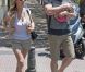 Elsa Pataky, Chris Hemsworth et leur petite India Rose, 2 mois, à Madrid, le mercredi 4 juillet 2012.