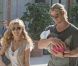 Elsa Pataky, Chris Hemsworth et leur petite India Rose, 2 mois, à Madrid, le mercredi 4 juillet 2012.