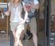 Elsa Pataky, Chris Hemsworth et leur petite India Rose, 2 mois, à Madrid, le mercredi 4 juillet 2012.