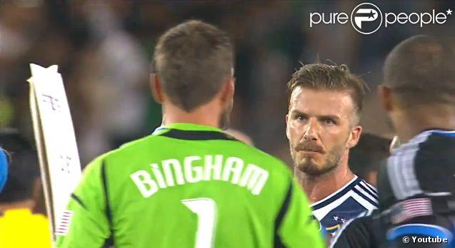 David Beckham perd ses nerfs lors du match entre Los Angeles et San José le 30 juin 2012