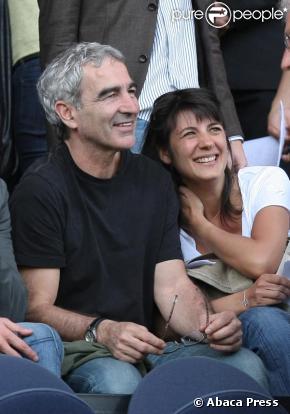 Estelle Denis et Raymond Domenech