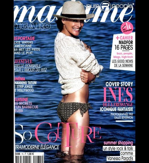 Inès de la Fressange en couverture de Madame Figaro pocket du jeudi 2 août 2012