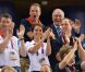 Kate Middleton et le prince William ont explosé de joie jeudi 2 août 2012 au vélodrome de Stratford pour la médaille d'or du trio britannique Philip Hindes-Chris Hoy-Jason Kenny, champions de la vitesse sur piste aux Jeux olympiques.