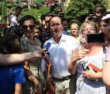 François Hollande, arrivé en vacances à Bormes-les-Mimosas, dans le Var, le vendredi 3 août 2012.