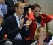 Kate Middleton et le prince William lors des finales de natation des Jeux olympiques de Londres le 3 août 2012 à l'Aquatics Centre