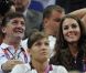 Kate Middleton aux JO de Londres le 5 août 2012 lors des finales masculines de gymnastique (cheval d'arçons et sol).
