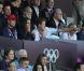 Kate Middleton, le prince William et le prince Harry ont exulté le 5 août 2012 au stade olympique lors du sacre d'Usain Bolt aux JO de Londres, vainqueur du 100m en 9"63.