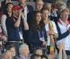 Kate Middleton, le prince William et le prince Harry ont exulté le 5 août 2012 au stade olympique lors du sacre d'Usain Bolt aux JO de Londres, vainqueur du 100m en 9"63.