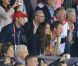 Kate Middleton, le prince William et le prince Harry ont exulté le 5 août 2012 au stade olympique lors du sacre d'Usain Bolt aux JO de Londres, vainqueur du 100m en 9"63.
