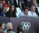 Kate Middleton, le prince William et le prince Harry ont exulté le 5 août 2012 au stade olympique lors du sacre d'Usain Bolt aux JO de Londres, vainqueur du 100m en 9"63.