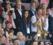 Kate Middleton, le prince William et le prince Harry ont exulté le 5 août 2012 au stade olympique lors du sacre d'Usain Bolt aux JO de Londres, vainqueur du 100m en 9"63.