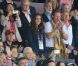 Kate Middleton, le prince William et le prince Harry ont exulté le 5 août 2012 au stade olympique lors du sacre d'Usain Bolt aux JO de Londres, vainqueur du 100m en 9"63.