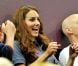 Kate Middleton supportrice des handballeuses britanniques contre la Croatie le 5 août 2012 aux Jeux olympiques de Londres.
