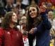 Kate Middleton lors des finales de gymnastique du 5 août 2012 aux Jeux olympiques de Londres, à la Greenwich Arena.