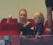 Helena Seger, la compagne de Zlatan Ibrahimovic, et leurs deux fils Maximilian et Vincent étaient présents le 11 août 2012 au Parc des Princes pour voir les débuts du géant suédois sous les couleurs du Paris Saint-Germain, auteur d'un doublé face à Lorient.